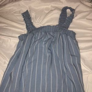 Light blue blouse with white stripes!!!